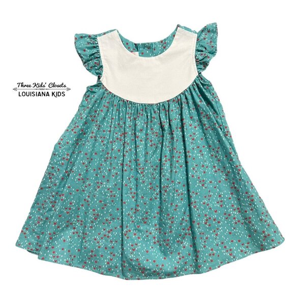 Ricrac & Ruffles Other - Ricrac & Ruffles 4T Turquoise Floral Dress